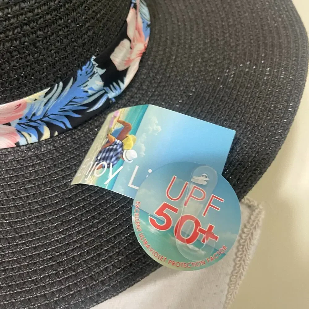 Women Black Summer Hat Breathable for Outdoor Beach 16